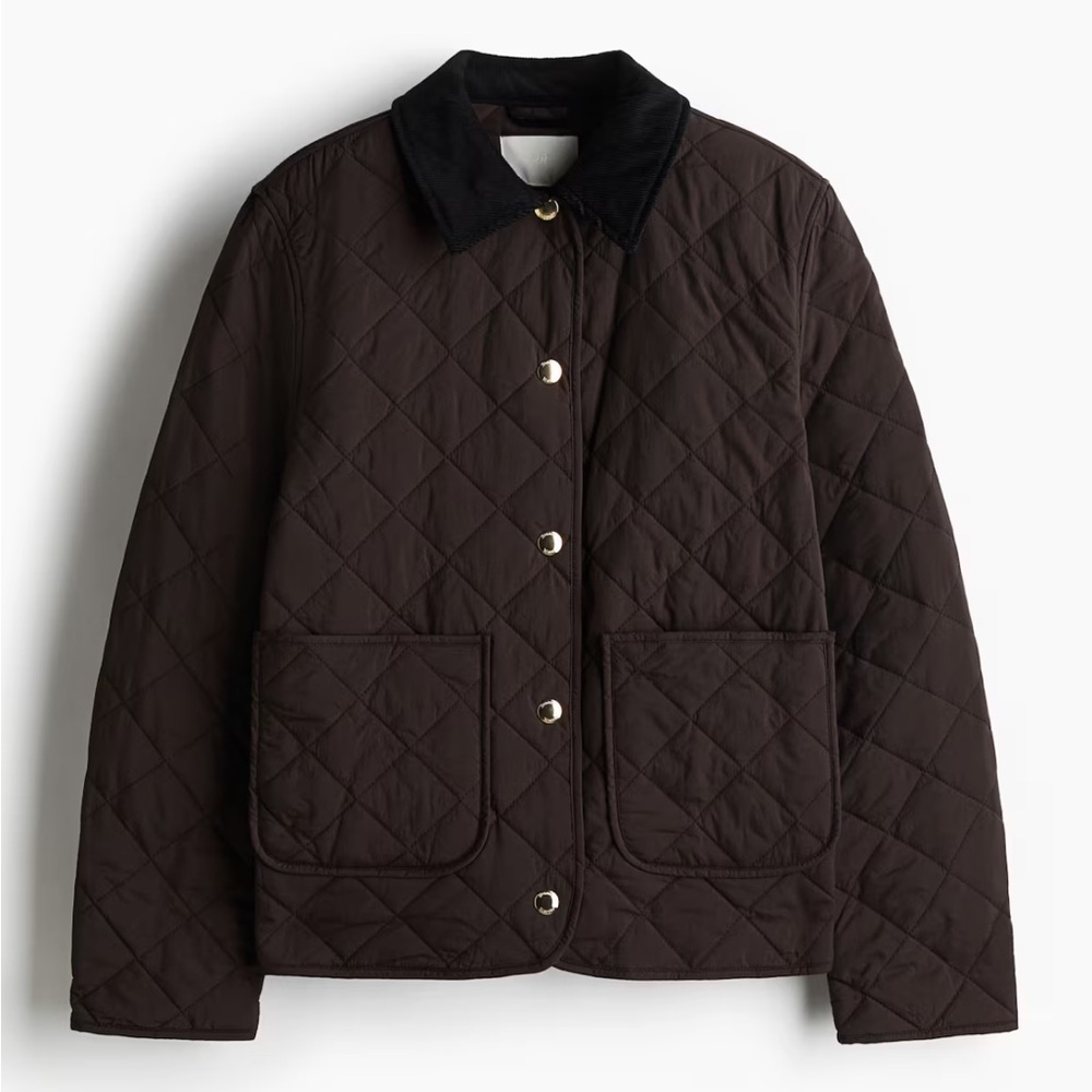 H&M Dark Brown Quilted Jacket